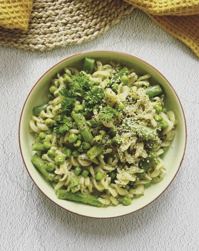 Green Chickpea Pasta with parsley